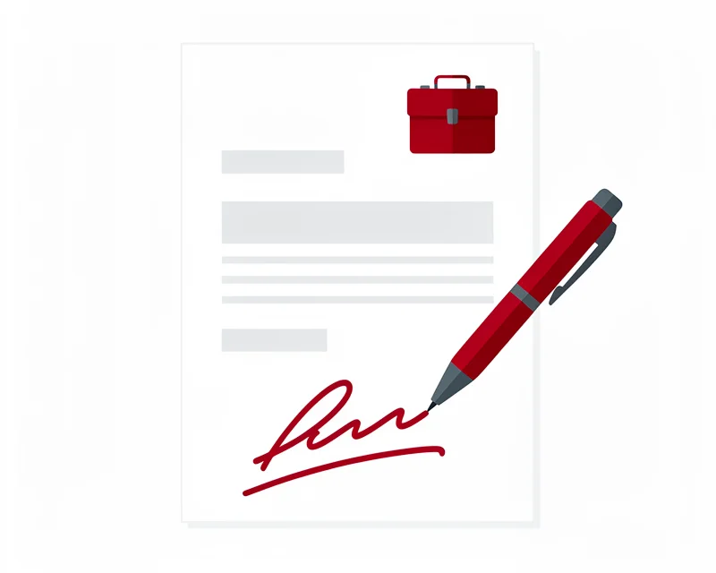 Online Bewerbung digital unterschreiben – Illustration