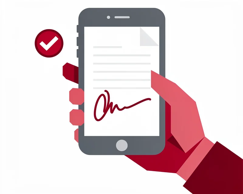 PDF auf dem Handy unterschreiben – Illustration